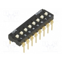 ; Switch: DIP-SWITCH; Poles number: 8; ON-OFF; 0.05A/12VDC; Pos: 2; NINIGI