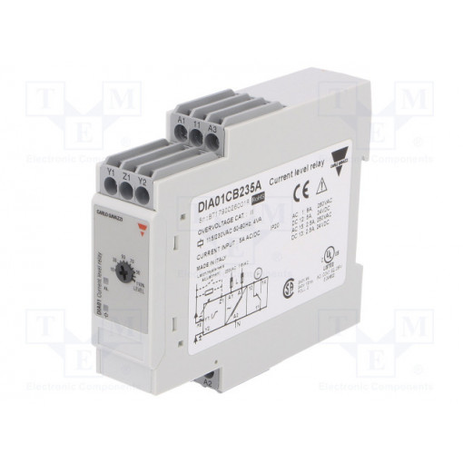 DIA01CB235A; Module: current monitoring relay; AC/DC current; DIN; SPDT; IP20; CARLO GAVAZZI