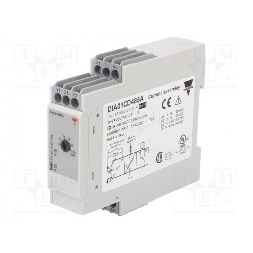 DIA01CD485A; Module: current monitoring relay; AC/DC current; 24÷48VAC; DIN; CARLO GAVAZZI