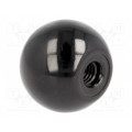 DIN 319-KU-40-M8-C; Ball knob; Ø: 40mm; Int.thread: M8; 15mm; ELESA+GANTER