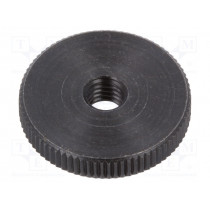 DIN 467-M5; Knob; Ø: 20mm; Int.thread: M5; H: 5mm; steel; DIN: 467; knurled; ELESA+GANTER
