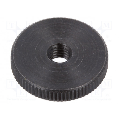 DIN 467-M5; Knob; Ø: 20mm; Int.thread: M5; H: 5mm; steel; DIN: 467; knurled; ELESA+GANTER