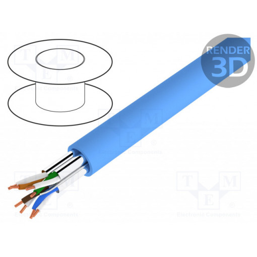 DK-1623-A-VH-5; Wire; U/FTP; industrial Ethernet; 6a; solid; Cu; 4x2x23AWG; LSZH; DIGITUS