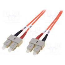 DK-2522-02; Fiber patch cord; OM2; both sides,SC/UPC; 2m; LSZH; orange; DIGITUS