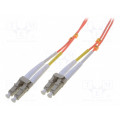 DK-2533-01; Fiber patch cord; OM2; both sides,LC/UPC; 1m; LSZH; orange; DIGITUS