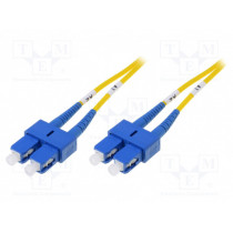 DK-2922-10; Fiber patch cord; OS1; both sides,SC/UPC; 10m; LSZH; yellow; DIGITUS