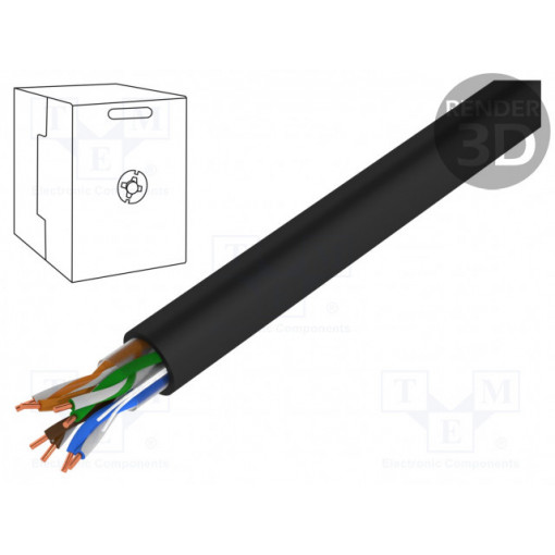 DK-TP512; Wire; U/UTP; industrial Ethernet; 5e; solid; Cu; 4x2x24AWG; PE; 305m; DIGITUS