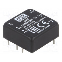 DKMW20F-12; Converter: DC/DC; 20W; Uin: 9÷36V; Uout: 12VDC; Uout2: -12VDC; 18g; MEAN WELL