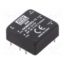 DKMW20G-12; Converter: DC/DC; 20W; Uin: 18÷75V; Uout: 12VDC; Uout2: -12VDC; 18g; MEAN WELL