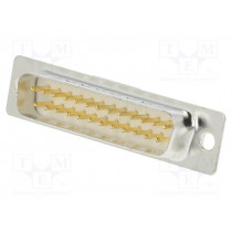 DM25-SP-W; D-Sub; PIN: 25; plug; male; for cable; soldering; Colour: white; ENCITECH