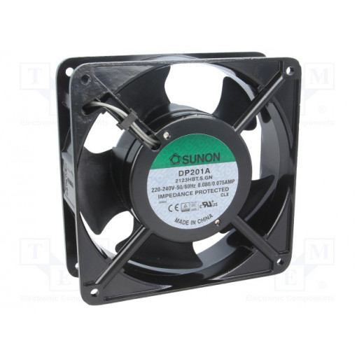 DP201A2123HBT.S.GN; Fan: AC; axial; 230VAC; 119x119x38.5mm; 144m3/h; 44dBA; 2550rpm; SUNON