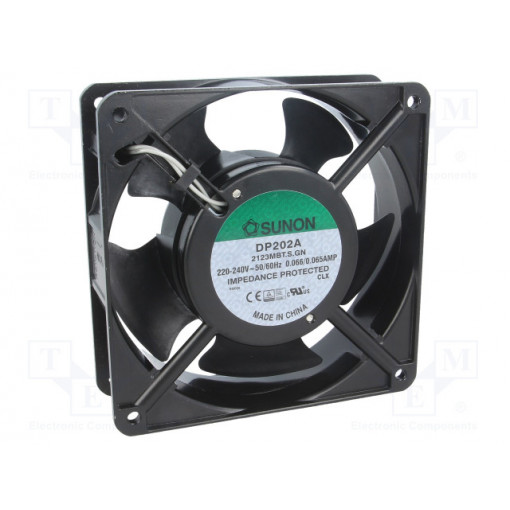DP202A2123MBT.S.GN; Fan: AC; axial; 230VAC; 119x119x38.5mm; 134m3/h; 42dBA; 2400rpm; SUNON