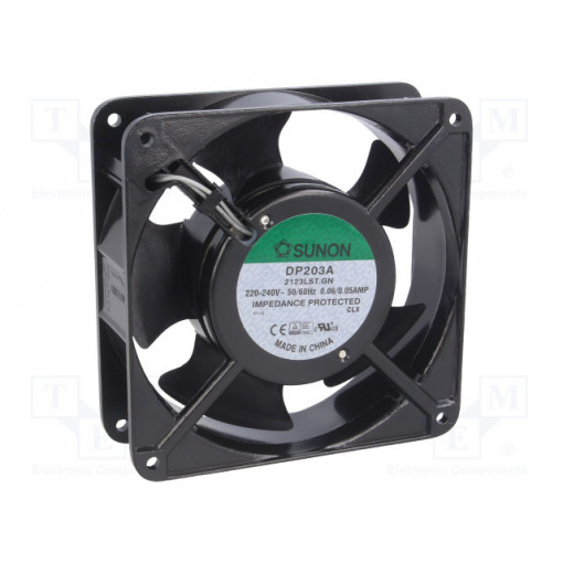 DP203A2123LST.GN; Fan: AC; axial; 230VAC; 120x120x38mm; 119(±10%)m3/h; 36dBA; 2000rpm; SUNON