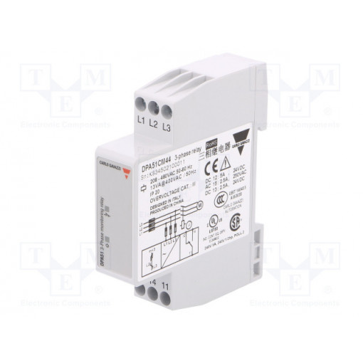 DPA51CM44; Module: voltage monitoring relay; phase sequence,phase failure; CARLO GAVAZZI