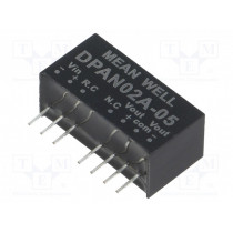 DPAN02A-05; Converter: DC/DC; 2W; Uin: 9÷18V; Uout: 5VDC; Uout2: -5VDC; SIP8; 4.8g; MEAN WELL