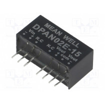 DPAN02E-15; Converter: DC/DC; 2W; Uin: 4.5÷9V; Uout: 15VDC; Uout2: -15VDC; SIP8; MEAN WELL