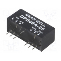 DPB09A-05; Converter: DC/DC; 9W; Uin: 9÷18V; Uout: 5VDC; Uout2: -5VDC; SIP8; 5g; MEAN WELL