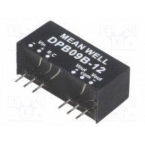 DPB09B-12; Converter: DC/DC; 9W; Uin: 18÷36V; Uout: 12VDC; Uout2: -12VDC; SIP8; MEAN WELL