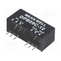 DPB09C-12; Converter: DC/DC; 9W; Uin: 36÷75V; Uout: 12VDC; Uout2: -12VDC; SIP8; MEAN WELL