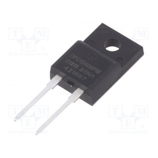 DPG15I400PM; Diode: rectifying; THT; 400V; 15A; tube; Ifsm: 190A; TO220FP-2; 35W; IXYS