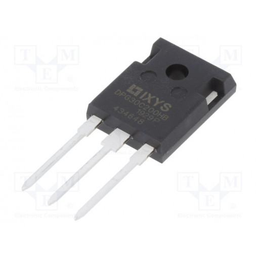 DPG30C200HB; Diode: rectifying; THT; 200V; 2x15A; tube; Ifsm: 240A; TO247-3; 90W; IXYS