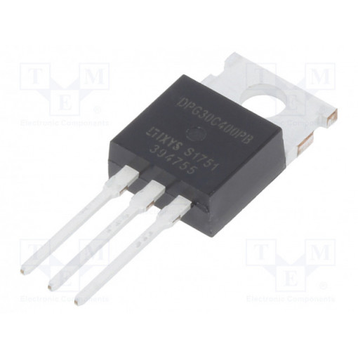 DPG30C400PB; Diode: rectifying; THT; 400V; 2x15A; tube; Ifsm: 190A; TO220AB; 90W; IXYS