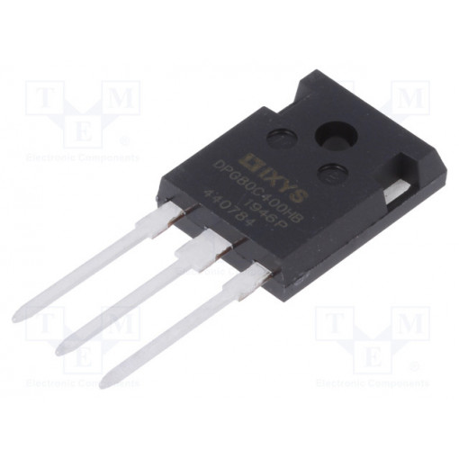 DPG80C400HB; Diode: rectifying; THT; 400V; 2x40A; tube; Ifsm: 400A; TO247-3; 215W; IXYS