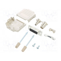 L17DPPK15-M+L77HDA26S; D-Sub HD; PIN: 26; female; straight; soldering; for cable; UNC4-40; AMPHENOL