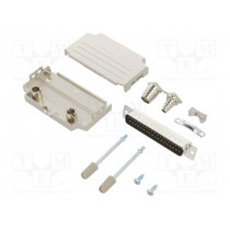 L17DPPK37-M+L717DE37P; D-Sub; PIN: 37; male; straight; soldering; for cable; gold flash; AMPHENOL