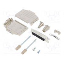 L17DPPK25-M+L77HDB44S; D-Sub HD; PIN: 44; female; straight; soldering; for cable; UNC4-40; AMPHENOL