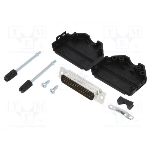 L17DPPK25-M+L717HDB44P; D-Sub HD; PIN: 44; male; straight; soldering; for cable; gold flash; AMPHENOL