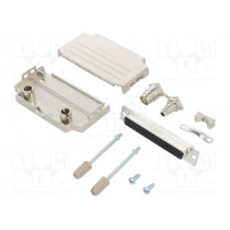 L17DPPK37-M+L77HDC62S; D-Sub HD; PIN: 62; female; straight; soldering; for cable; UNC4-40; AMPHENOL