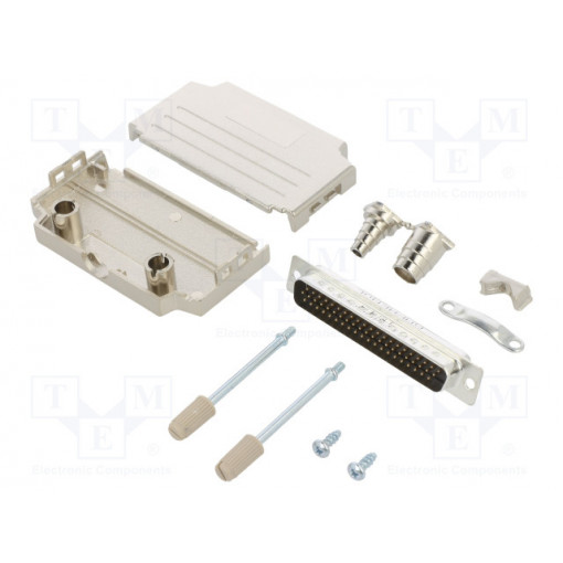 L17DPPK37-M+L717HDC62P; D-Sub HD; PIN: 62; male; straight; soldering; for cable; gold flash; AMPHENOL