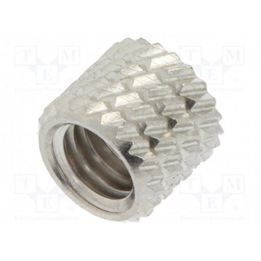 11M5; Threaded insert; brass; without coating; M5; L: 5.9mm; Øout: 7mm; DREMEC