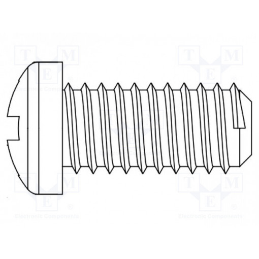 8G206M2.5X12; Screw; M2,5x12; Head: cheese head; Phillips; polyamide; DREMEC