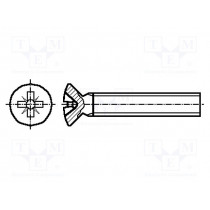 8G208M5X07; Screw; M5x7; Head: countersunk; Phillips; polyamide; DREMEC