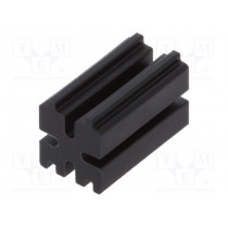 8GE04V80261; Spacer sleeve; LED; ØLED: 3mm; L: 9mm; black; UL94V-2; Mat: polyamide; DREMEC