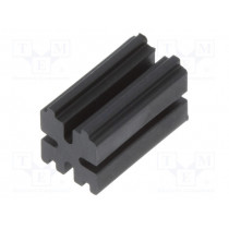 8GE04V80262; Spacer sleeve; LED; ØLED: 3mm; L: 9mm; black; UL94V-0; Mat: polyamide; DREMEC