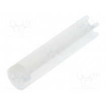 8GE04V80286; Spacer sleeve; LED; Øout: 6mm; ØLED: 5mm; L: 25.4mm; natural; UL94V-2; DREMEC