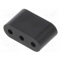 8GE04V80356; Spacer sleeve; LED; ØLED: 3mm; L: 4.8mm; black; UL94V-0; Mat: PVC; DREMEC