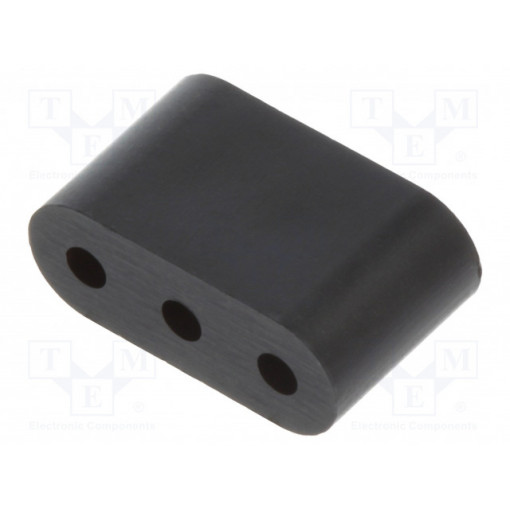 8GE04V80356; Spacer sleeve; LED; ØLED: 3mm; L: 4.8mm; black; UL94V-0; Mat: PVC; DREMEC