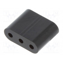 8GE04V80357; Spacer sleeve; LED; ØLED: 3mm; L: 6.4mm; black; UL94V-0; Mat: PVC; DREMEC