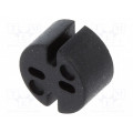 8GE04V80379; Spacer sleeve; LED; Øout: 5.1mm; ØLED: 5mm; L: 3mm; black; UL94V-0; DREMEC