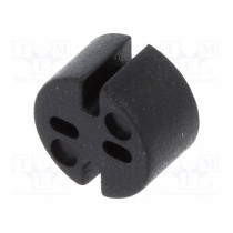 8GE04V80379; Spacer sleeve; LED; Øout: 5.1mm; ØLED: 5mm; L: 3mm; black; UL94V-0; DREMEC