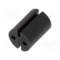 8GE04V80382; Spacer sleeve; LED; Øout: 4.8mm; ØLED: 3mm; L: 6.4mm; black; UL94V-0; DREMEC