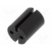 8GE04V80382; Spacer sleeve; LED; Øout: 4.8mm; ØLED: 3mm; L: 6.4mm; black; UL94V-0; DREMEC