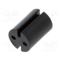 8GE04V80391; Spacer sleeve; LED; Øout: 4.8mm; ØLED: 3mm; L: 6.4mm; black; UL94V-0; DREMEC