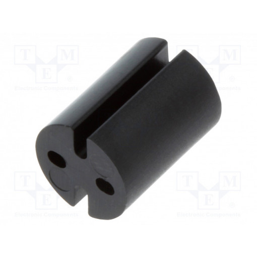 8GE04V80391; Spacer sleeve; LED; Øout: 4.8mm; ØLED: 3mm; L: 6.4mm; black; UL94V-0; DREMEC