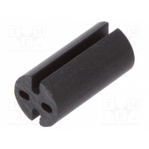 8GE04V80392; Spacer sleeve; LED; Øout: 4.8mm; ØLED: 3mm; L: 9.5mm; black; UL94V-0; DREMEC