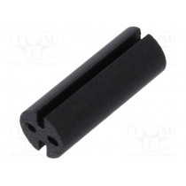 8GE04V80393; Spacer sleeve; LED; Øout: 4.8mm; ØLED: 3mm; L: 12.7mm; black; UL94V-0; DREMEC